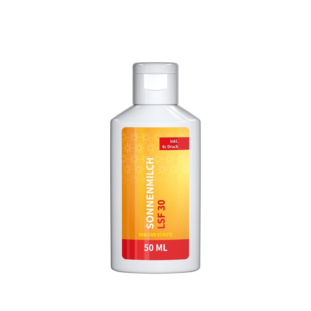 Sonnenmilch LSF 30, 50 ml, Body Label (R-PET)