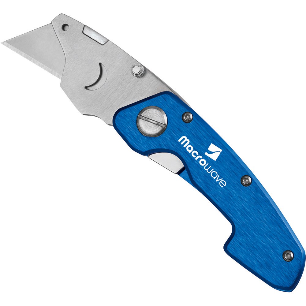 Trapezklingen-Klappmesser "Piranha blau"