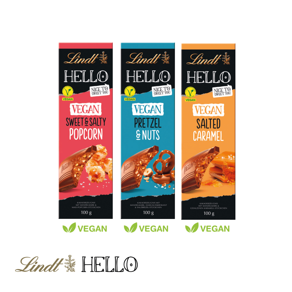 Schokoladentafel Lindt HELLO, vegan