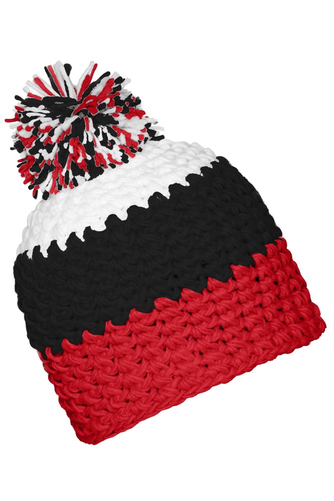 Crocheted Cap with Pompon