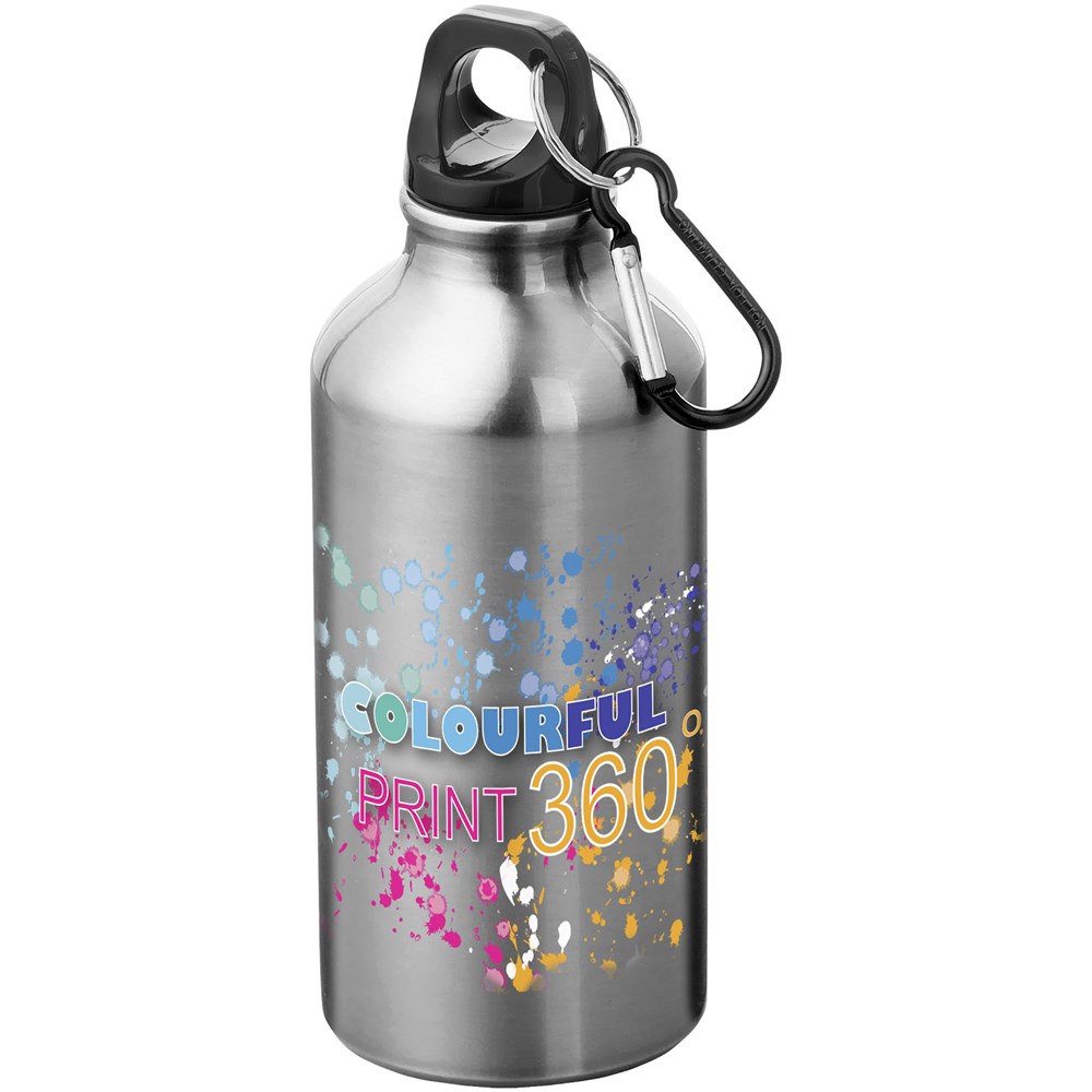 Oregon 400 ml Aluminium Trinkflasche mit Karabinerhaken