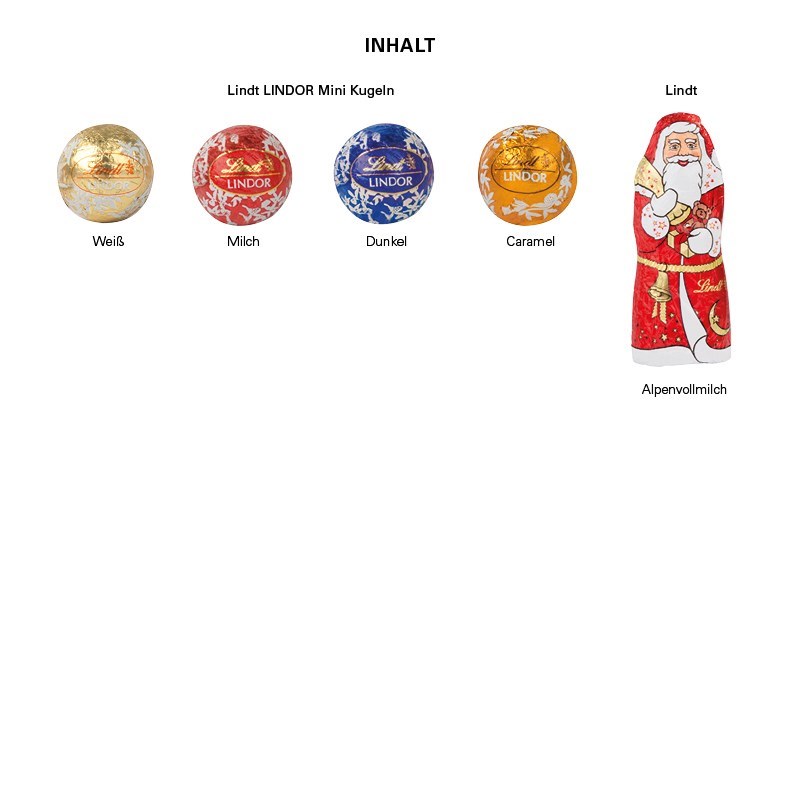 Adventskalender rund, Lindt Mischung