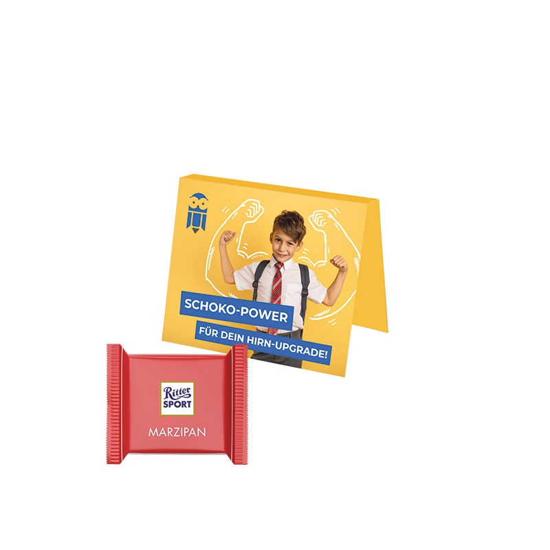 Werbekarte Midi, Ritter SPORT mini Marzipan