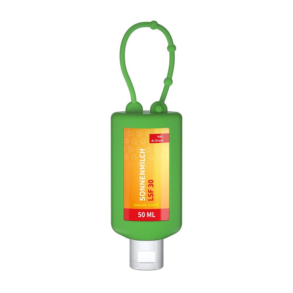 Sonnenmilch LSF 30, 50 ml Bumper grün, Body Label (R-PET)