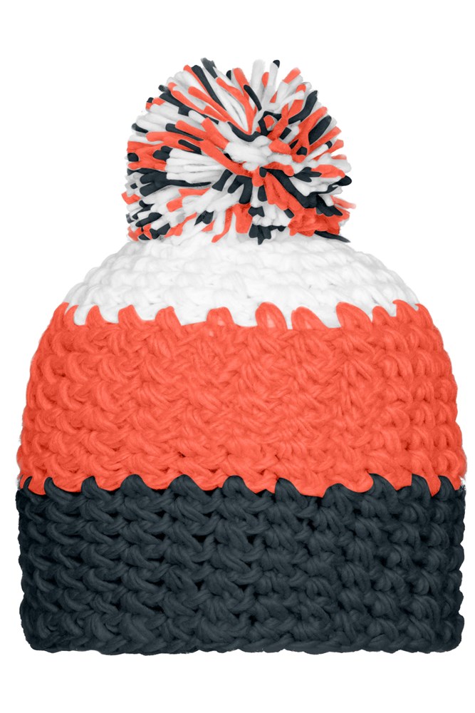 Crocheted Cap with Pompon