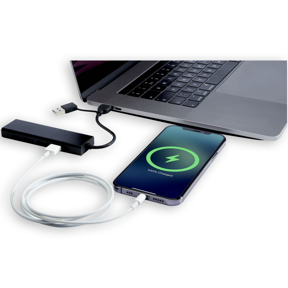 Rise USB 2.0 Hub aus recyceltem RCS Aluminium