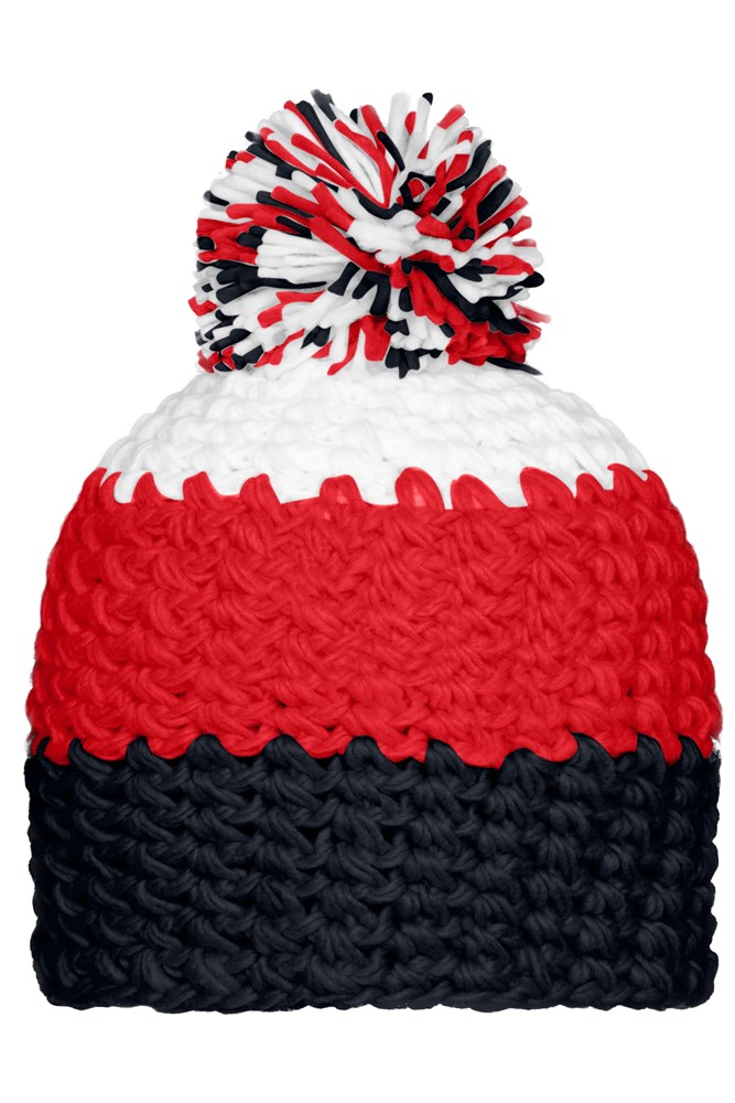 Crocheted Cap with Pompon